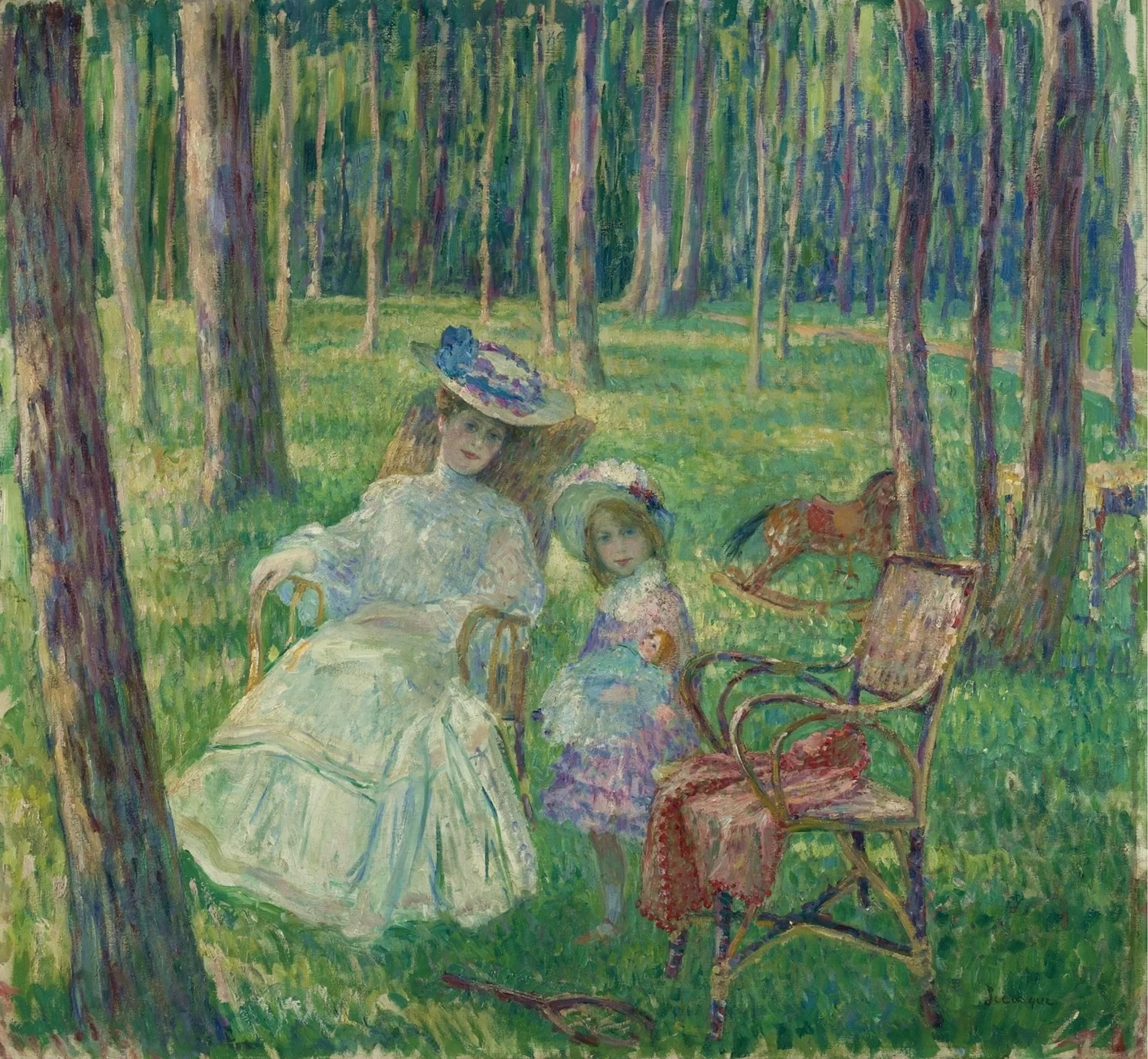 Madre e figlia nel parco